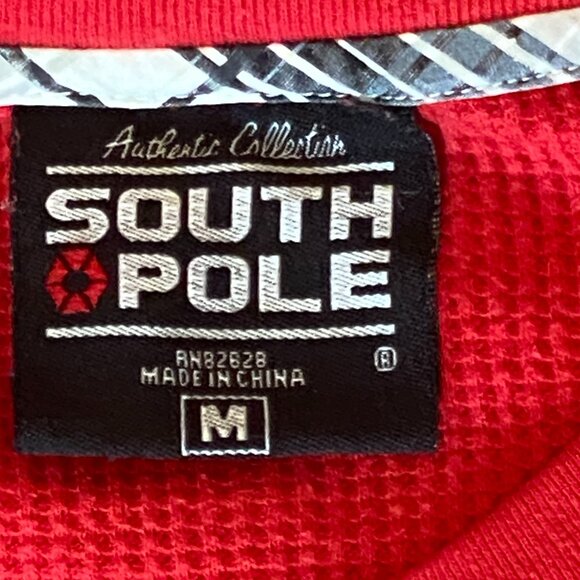 VTG Southpole Thermal Crew Neck Long Sleeve Top Men's M Red #189K - Picture 4 of 5